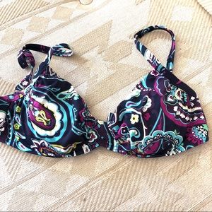 Lands End underwire bikini top in paisley